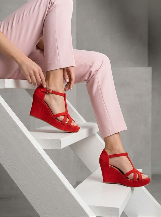 Sandalias Rafaela - Vermelho