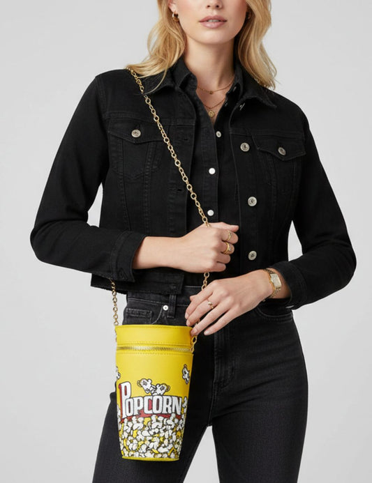 Bolso bandolera con forma de palomitas de maíz