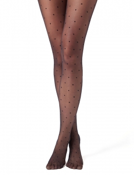 Collants transparentes bolinhas