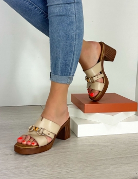 Sandalias Clara - Bege