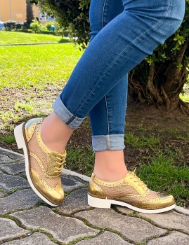 Sapatos Edna - Dourado
