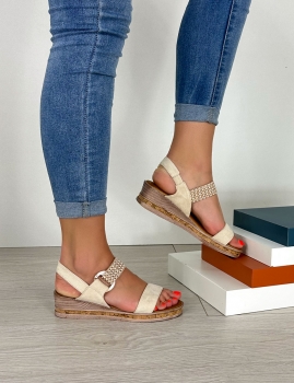 Sandalias Maria - Bege