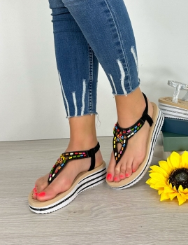 Sandalias Perla - Preto