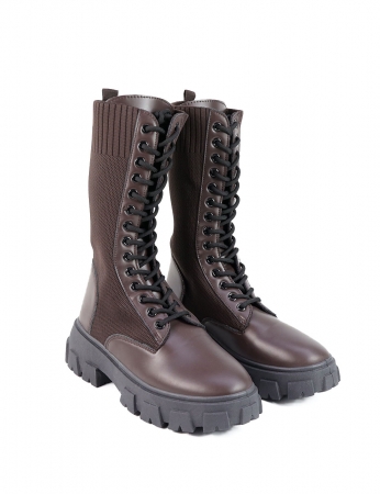 Botas Barradas - Castanho